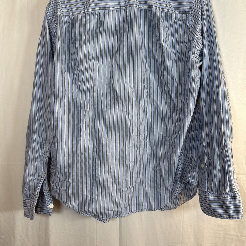 Men’s Abercrombie & Fitch Button Up Shirt Blue Striped Size Small Preowned - Picture 14 of 15